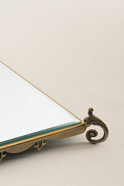 Nazik Home Tilda Eskitme Detaylı Kare Orta Sunum Standı (47 x 47 cm)