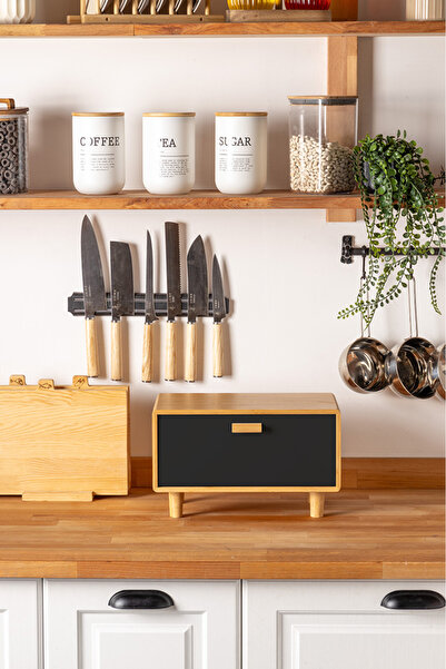 FH finehome Bartle Bamboo Bread Cabinet