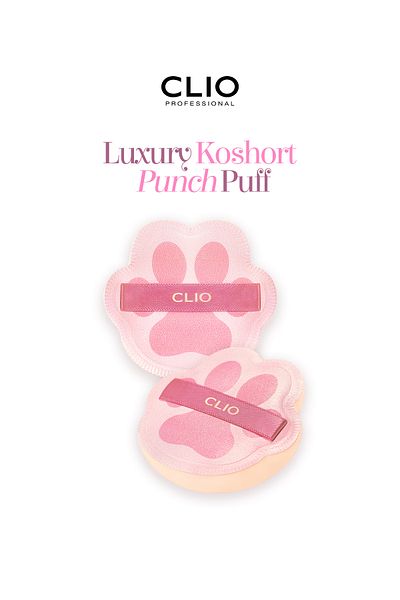 CLIO Makeup Puff Offering Clio - Easy to Apply with Curved and Shape (Luxury Koshort)