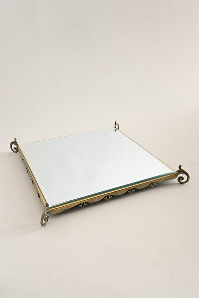 Nazik Home Tilda Eskitme Detaylı Kare Orta Sunum Standı (47 x 47 cm)