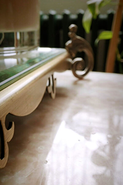 Nazik Home Tilda Eskitme Detaylı Kare Orta Sunum Standı (47 x 47 cm)