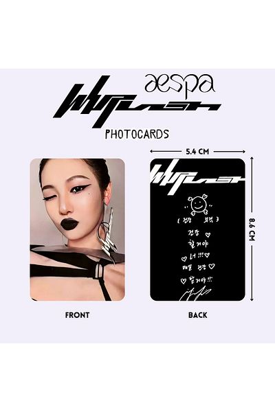 Kpop Dünyasi Aespa'' Whiplash'' Beat Ver. Photocards Set