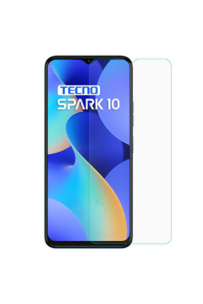 Nettech Tecno Spark 10 Uyumlu Kılıf Dostu Ön Koruma Cam Ekran Koruyucu - Şeffaf