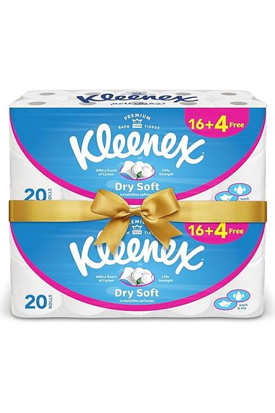 Kleenex Dry Soft Toilet Tissue Paper, 2 PLY, 40 Rolls x 200 Sheets