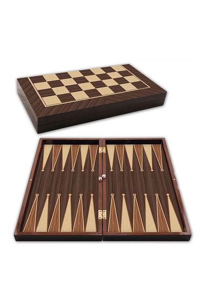 Star Walnut Colored Cafe Backgammon - 1021019