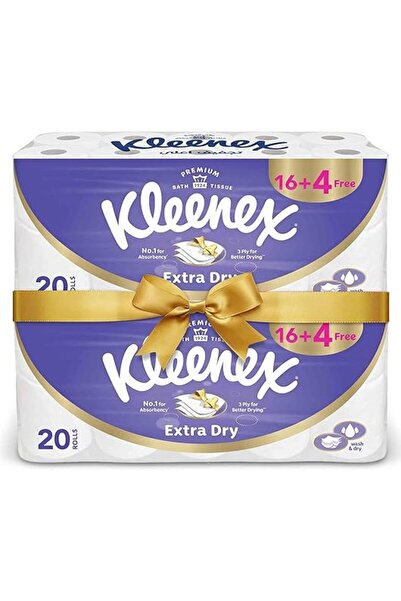 Kleenex مناديل تواليت جافة للغاية، 3 طبقات، 40 لفة × 140 ورقة