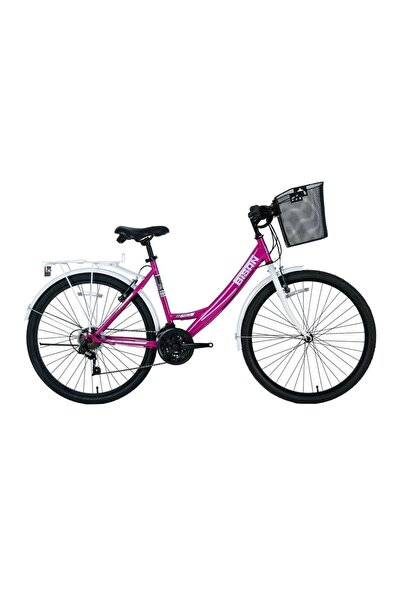 Bisan BİSAN MABELLA KADIN ŞEHİR BİSİKLETİ 44CM V 26 JANT 21 VİTES MOR BEYAZ