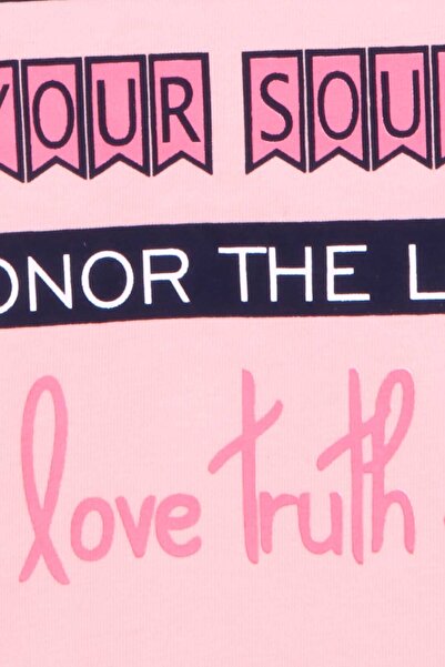 Breeze T-Shirt για κορίτσι 9-14 ετών - Κείμενο τυπωμένο, σολομός