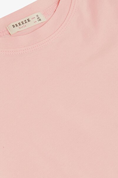 Breeze 9-14 Years Girl's Pink Basic T-Shirt