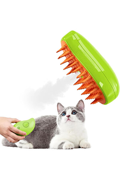 MAROKEN Buharlı Tüy Toplayıcı Yumuşak Kedi Köpek Tarama Fırçası Masaj Tüy Temizleme Bakım Aleti