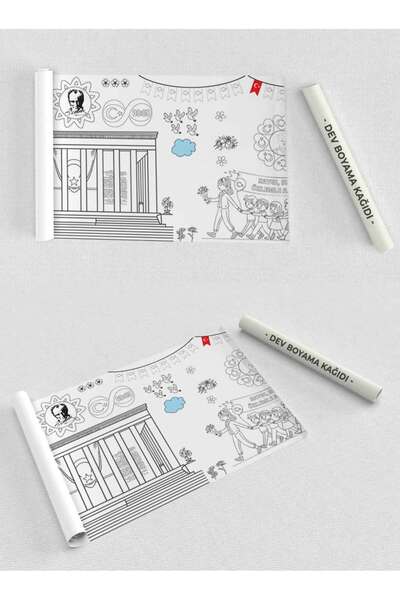 okulposterleri OP-DB02 - Dev Boyama Kağıdı - 10 Kasım Atatürk