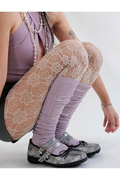 Almis collection Çiçek Desenli Külotlu Çorap