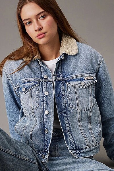Calvin Klein REGULAR SHERPA DENIM JACKET Kadın DENIM Ceket J20J224096-1A4