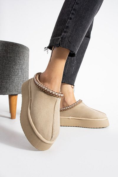 Bermody Tia Women's Suede Fur Lined Winter Slippers Boots & Booties