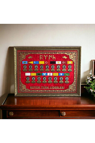 Hediyedoldur Büyük Türk Liderleri Desenli Tablo 60x80 cm