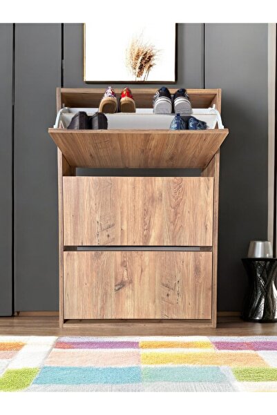 AZZURİ AZZURİ Aylin Düşer 3 Kapaklı 6 Gözlü Beyaz Duvara Monte Edilebilir Aya...