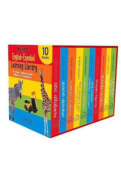 Wonder House Books مكتبتي الأولى لتعلم اللغة الإنجليزية والإسبانية (مكتبة Mi Primea English - Espanol Learning Library): مجموعة من الكتب