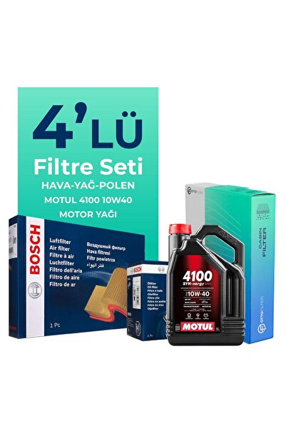 Otto Filter BOSCH Fiat Albea 1.2 Benzinli Filtre Bakım Seti Motul Motor Yağlı (2002-2008) 4 Lü