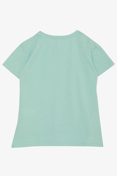 Breeze Tricou Fata Cool Girl Printed 8-14 Ani, Verde Apa