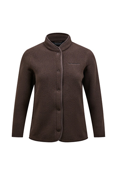 Peak Performance W Fleece Snap Cardigan Women's Brown Outdoor Fleece G78131180
