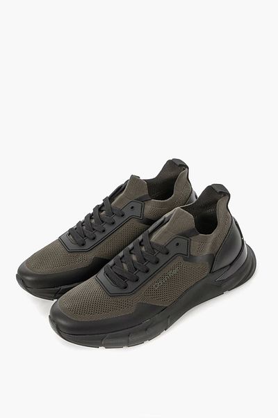 Calvin Klein Low Top Lace up Knit Men's Green Sneaker Hm0Hm00918-0H8