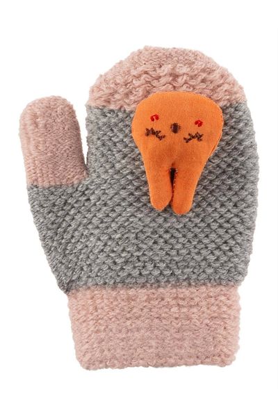 Kitti 1-3 Years Baby Girl Knitted Gloves - K23210-02 Powder