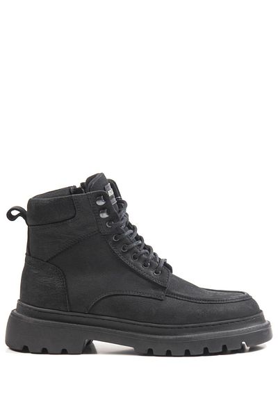 Bulldozer 240109 Μαύρες ανδρικές μπότες Nubuck