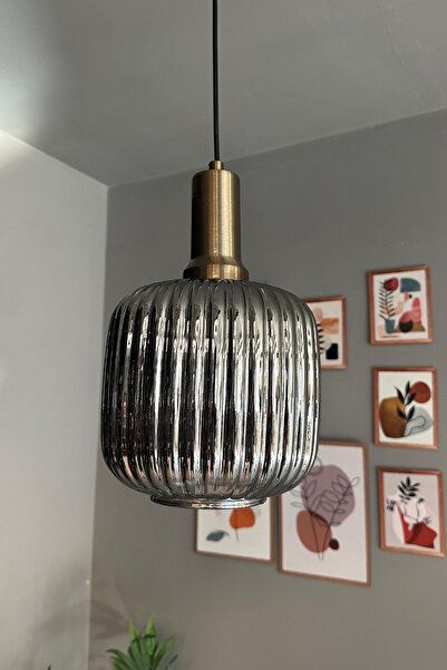 Bamyum Mopa Cam Tekli Avize Eskitme Fener Başlık Retro Sarkıt Lamba Restoran Salon Aydınlatma