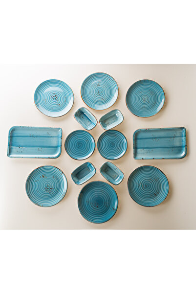 BY BONE Infinity 14 Parça 6 Kişilik Fine Porselen Kahvaltı Takımı