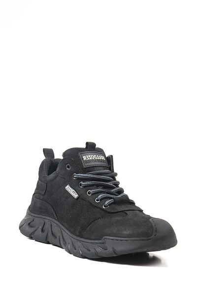Bulldozer 240041   Μαύρα ανδρικά μποτάκια Nubuck