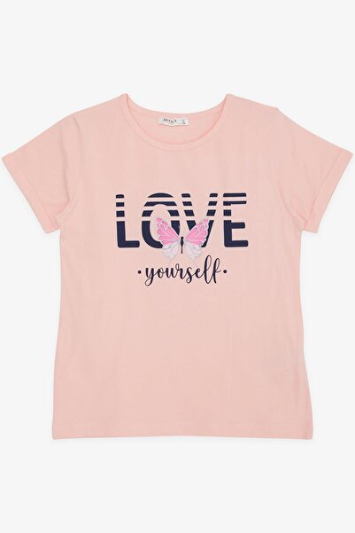 Breeze Футболка для дівчаток 10-16 років - з принтом метелика, лососевого кол...