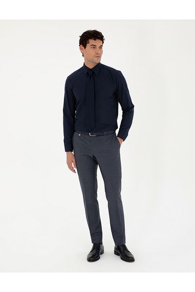 Pierre Cardin Woven Suit Bright Fabric Dark Blue Trousers