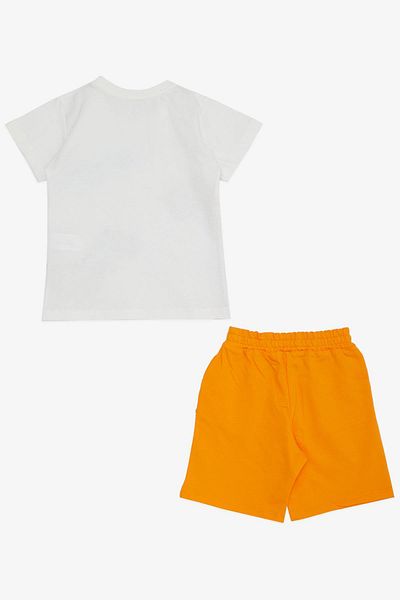 Breeze Boys' Shorts Set Cute Dinosaur Friends Printed 1.5-5 Years Old, White