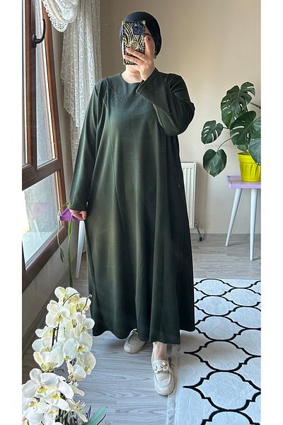 TDYtrendy Giyim Φόρεμα Anne Çelik Κρύο Πετρώδες Λικρά Μεγάλο Μέγεθος