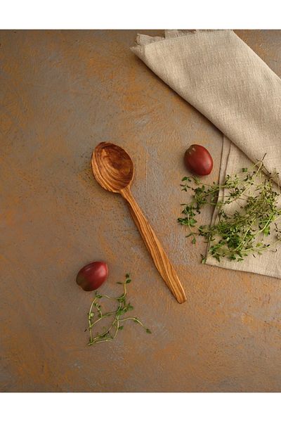 kamptek kamp teknolojisi Wooden Long Lasting Natural Small Spoon 18 cm