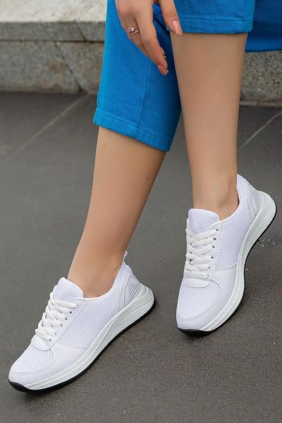 mackrock sports Pantofi de damă, plasă, respirabil, plat cu șireturi, talpă confortabilă, anti-alunecare, pantofi sport casual confortabili