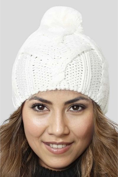 Uniquetrenders Women's Winter Pompom Knitted Beanie