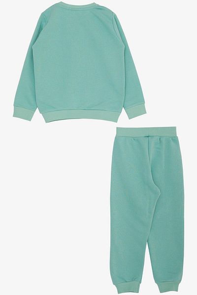 Breeze Boy's Tracksuit Set 3D Text Printed 1.5-5 Years, Water Green