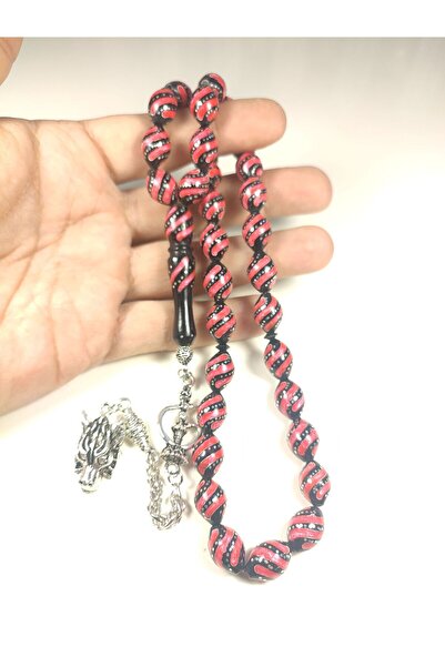 İskeçe Exclusive 925 Sterling Silver and Sea Coral String Large Size Skittle Certified 5905