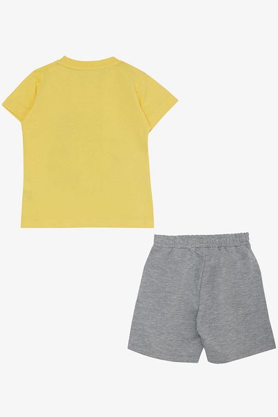 Breeze 1.5-5 Years Old Boy Shorts Set - Dinosaur Printed, Yellow