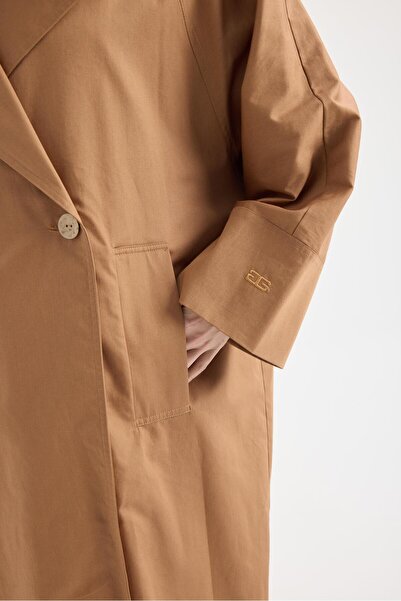 Garzia İtalia Reglan Kol Oversize Kadın Trençkot