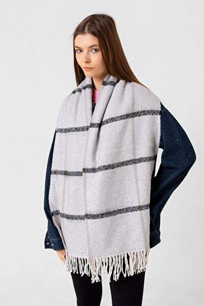 REMSA Tassel Boucle Scarf Shawl 60X170 cm 1293 Grey