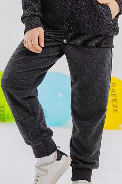 Breeze Girls & Boys Boy's Bottom Lace Accessory with Crest 4-8 Years, Dark Gray Melange