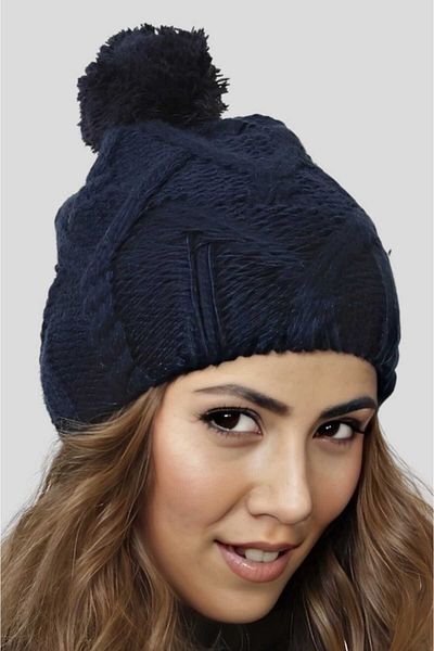 Uniquetrenders Women's Winter Pompom Knitted Beanie