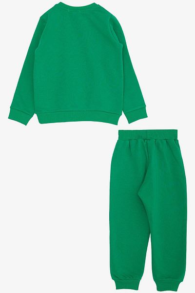 Breeze Boy's Tracksuit Set 3D Text Printed 1.5-5 Years, Dark Green