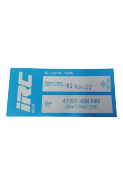 IRC İç Lastik 20x1.75x2.125 (47/57-406 Mb) (8606)
