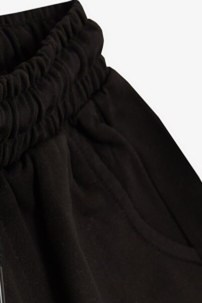 Breeze Girls & Boys Boys' Shorts with Text Printed Lace Up Pocket Age 3-7, Black