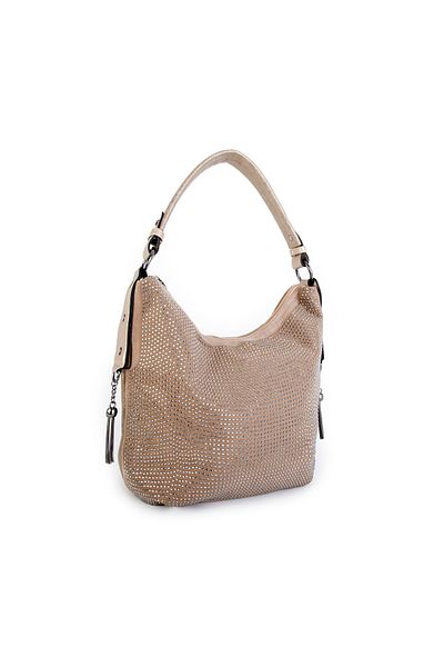 Nas Bag Geantă de umăr elegantă pentru femei - Aur cu detaliu de piatră