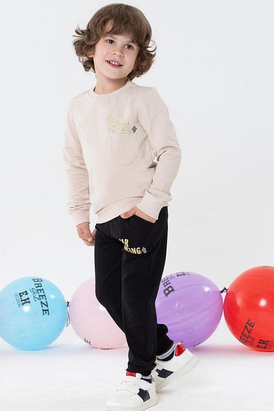 Breeze 2-6 Years Old Boy Tracksuit Set - Racer Cars Printed, Beige