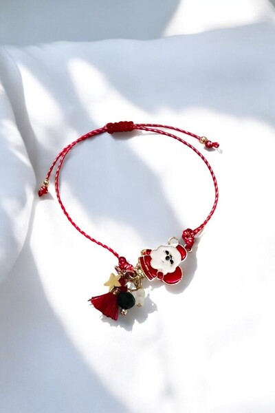 CHRISTMAS SANTA CLAUS ROPE MACRO  BRACELET